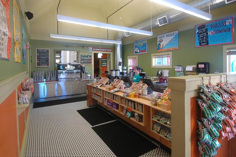 Zingerman's new checkout area is light and spacious compared to the original building