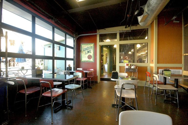 Zingerman's new dining area opens to teh patio inwarmer months