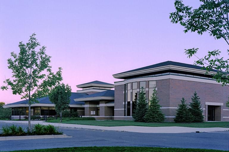 Pittsfield Township Hall evening view