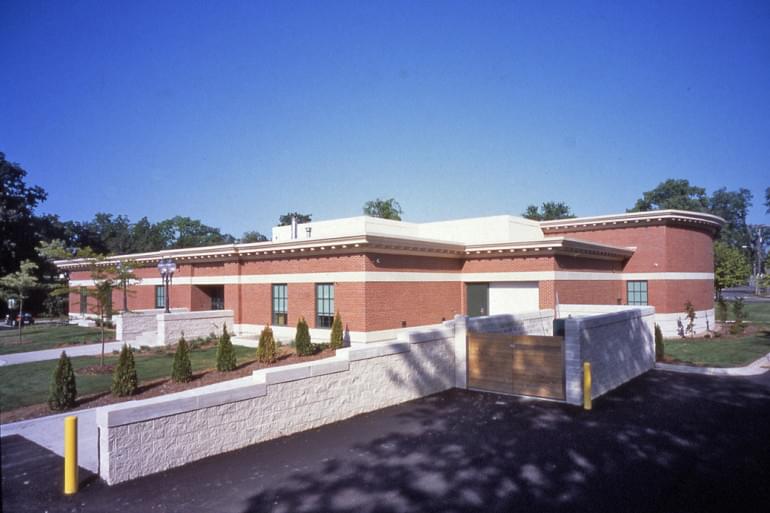 Saline Municipal Building exterior rear view