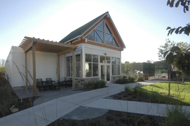 Ann Arbor Racquet Club tennis building exterior